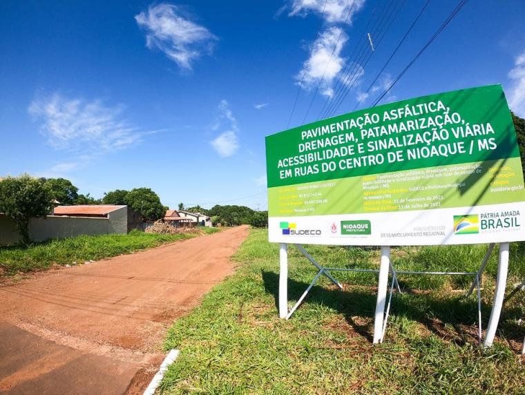 Prefeitura de Nioaque anuncia mais obras de pavimentação asfáltica no município 